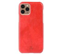 Crong Coque Essential Cover pour iPhone 11 Pro en Cuir Écologique Rouge