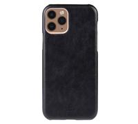 Crong Coque Essential pour iPhone 11 Pro Max en Cuir de haute qualité Noir