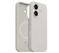 Coque pour Apple iPhone 16 MagSafe en Silicone Souple Antichocs Beige