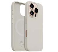 Coque pour Apple iPhone 16 Pro MagSafe en Silicone Souple Antichocs Beige