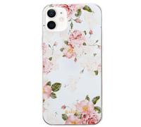 Crong Coque pour iPhone 12 Mini Flower Case Crong Motif 02 Antichoc Blanc / Rose