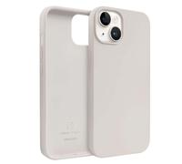 Crong Coque pour iPhone 14 Plus en Silicone Souple Antichocs Beige