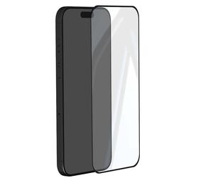 Crong Protection d'Écran pour iPhone 16 Pro Max en Verre Trempé 9H 3D Antibactérien Noir transparent
