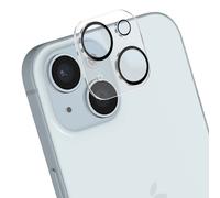Crong Protection d'Objectif Caméra iPhone 15 / 15 Plus Lens Shield Antichoc Noir transparent