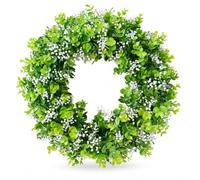 Cronne Fleurs Artificielles Murale | Feuilles d’eucalyptus, Cronne en plastique, Mur cuisine fleuri, Pr décoratrices florales