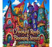 Crooked Roofs & Blooming Streets Coloring Book for Adults: A Whimsical Houses Coloring Book for Adults Featuring Flower-Filled Lanes, Cozy Cottages, and Storybook Architecture