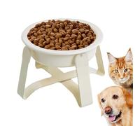 Croovepi Gamelle pour chien à alimentation lente - Gamelle anti-étouffement en céramique pour chien - Mangeoire avec support en fer pour voyage, intérieur, salle à manger, appartement, cuisine