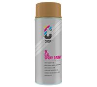 CROP Bombe de peinture RAL 1011 Beige Brun - Brillant - 400ml - Bombe aérosol Beige - 100% inaltérable - Séchage rapide - Intérieur & Extérieur - RAL1011