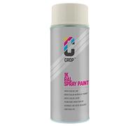 CROP Bombe de peinture RAL 9001 Blanc Crème - Brilliant - 400ml - Bombe aérosol Blanc - 100% inaltérable - Séchage rapide - Intérieur & Extérieur - RAL9001