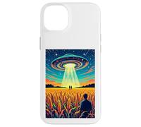 Crop Circles - Message in The Field OVNI Alien Vintage Coque pour iPhone 14 Plus