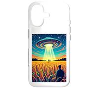 Crop Circles - Message in The Field OVNI Alien Vintage Coque pour iPhone 17