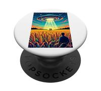 Crop Circles - Message in The Field OVNI Alien Vintage PopSockets PopGrip Adhésif