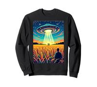 Crop Circles - Message in The Field OVNI Alien Vintage Sweatshirt