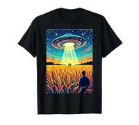 Crop Circles - Message in The Field OVNI Alien Vintage T-Shirt