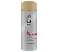CROP Peinture en bombe RAL 1001 Beige - Couverture élevée, Séchage rapide, 100% inaltérable - Auto, Moto & Bricolage - Brillance soyeuse - 400ml
