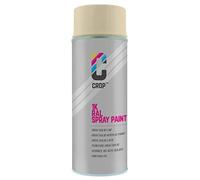 CROP Peinture en bombe RAL 1015 Ivoire clair - Couverture élevée, Séchage rapide, 100% inaltérable - Auto, Moto & Bricolage - Brillance soyeuse - 400ml