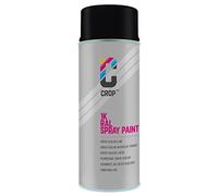 CROP Peinture en bombe RAL 9005 Noir profond - Couverture élevée, Séchage rapide, 100% inaltérable - Auto, Moto & Bricolage - Brillance soyeuse - 400ml