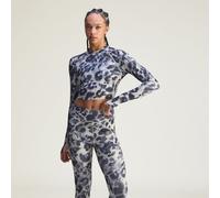 Crop top de training imprimé à manches longues adidas by Stella McCartney Beige / Black XL