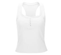 Crop Top Femme Sexy Débardeur Côtelé sans Manches Dos Nageur Haut éPaules Dénudées Col U Classique Moulant Debardeur Slim Fit Casual Basiques de Fitness Gym D'Entraînement Tee Shirt