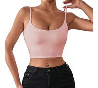 Crop Top Femme Sexy, Debardeur Sport Femme Moulant Gilet sans Manches Y2k Slim Extensible Camisole Chic Et élégant Basiques DéContracté Confortable pour Sports Jogging Musculation Vest Fitness Gym