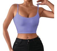 Crop Top Femme Sexy- Debardeur Sport Moulant-Gilet sans Manches Y2k Slim Fit Extensible Camisole Chic Et élégant Basiques Casual Pas Cher pour Sports Jogging Musculation Vest Fitness Gym