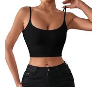 Crop Top Femme Sexy- Debardeur Sport Moulant-Gilet sans Manches Y2k Slim Fit Extensible Camisole Chic Et élégant Basiques Casual Pas Cher pour Sports Jogging Musculation Vest Fitness Gym