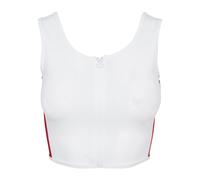 Crop top femme Urban Classic Stripe zip Blanc L