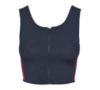 Crop top femme Urban Classic Stripe zip Bleu M
