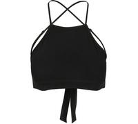 Crop top femme - Urban Classic - Triangle - Noir - Coupe loose - Sans manche S