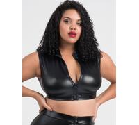 Crop top Fierce wetlook noir GT