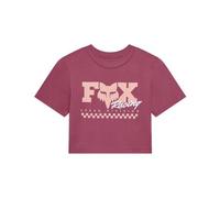 Crop top fox checker baby rose femme