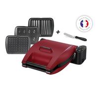Croque, gaufrier, gaufrette LAGRANGE Premium Gaufres Rouge Mat - Spatule