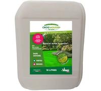 CROQ'MOUSSE des gazons - Engrais liquide - Pelouse « sans mousse/+verte/+dense » - bidon 10L - Traitement pour 1000m2.