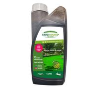 CROQ'MOUSSE des gazons - Engrais liquide - Pelouse « sans mousse/+verte/+dense » - bidon 1L - Traitement pour 100m².