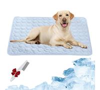 Croqpatte Tapis, Tapis Refrigerant Chat, Matelas Rafraichissant Chien, Patinoire Anti Chaleur Chien, Coussin Rafraichissant Chiens xxl, Respirante pour Chiens/Chats (Bleu clair, M(60 x 50 cm))