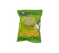 Croquant, parfumé d’un souffle de sel marin - Chips de banane plantain salé 75 g SAMAI, texture légère et goût équilibré, origine Équateur - Lot de 6