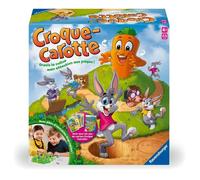 Ravensburger - Croque Carotte + Jeu de Cartes - Jeu de Société Rigolo - Parcours et 7 Familles - 2 à 4 Joueurs - Dès 4 Ans - Nouveau Design - Version Française - 24782