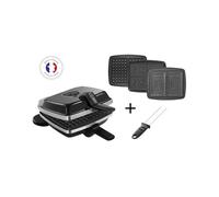 Croque-gaufre-gaufrettes 3 plaques 1000w noir lagrange 039624