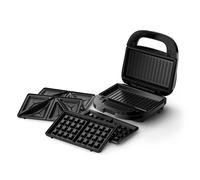 Croque monsieur 3 en 1 Philips HD2350/80 toaster & gaufrier noir/métal Série 5000, 750W