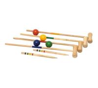 Croquet De Jardin - Woodyland - 24 Pièces - Maillets En Bois - Boules Colorées - À Partir De 3 Ans