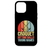 Croquet frappant des balles prenant des Noms Croquet Coque pour iPhone 12 Pro Max