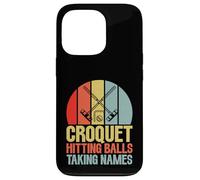 Croquet frappant des balles prenant des Noms Croquet Coque pour iPhone 13 Pro