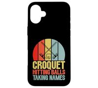 Croquet frappant des balles prenant des Noms Croquet Coque pour iPhone 16 Plus