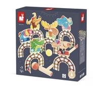 Janod Jeu de croquet Applepop Roller Coaster – 6 portes, 2 maillets, 2 balles – Doré Enfants