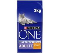 2x3kg Adulte poulet, céréales complètes Purina ONE - Croquettes pour Chat