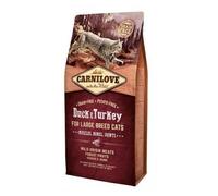 Carnilove Chat - Croquettes spécial Grandes Races, sans Céréales ni Pommes de Terre - Canard et Dinde