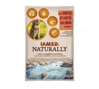 Croquettes pour chats adultes, Iams Naturally with salmon - 85g