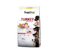 Tropidog Premium Adult Medium & Large Breed Dinde Avec Riz 12kg + Surprise gratuite pour chien
