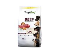 Tropidog Premium Adult Medium & Large Breed Bœuf avec Riz 12kg + Surprise gratuite pour chien