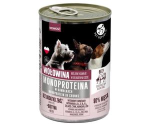 Croquettes pour chiens PetRepublic au bœuf monoprotéiné, morceaux en sauce 400g